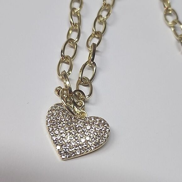 Gold Heart Pendant Necklace - Picture 2 of 2